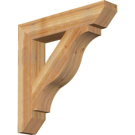 Ekena Millwork Funston Slat Rough Sawn Bracket, Western Red Cedar, 6"W x 34"D x 34"H BKT06X34X34FST06RWR